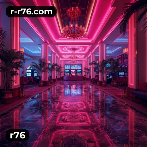 r76 App home screen with mobile slots and casino categories